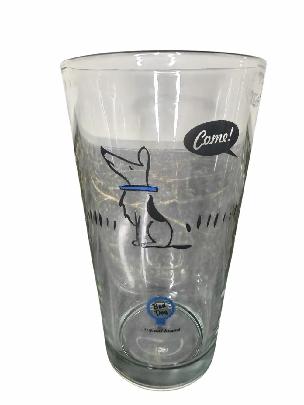 Uncommon Goods Bad Dog Set of 4 Pint Glasses Come Sit Stay Fetch